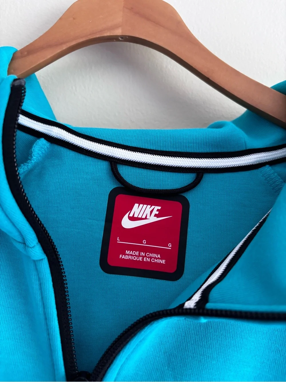 NWT Nike Sportswear Tech Fleece Full Zip Jacket Mens L Turquoise Blue HV0949-345